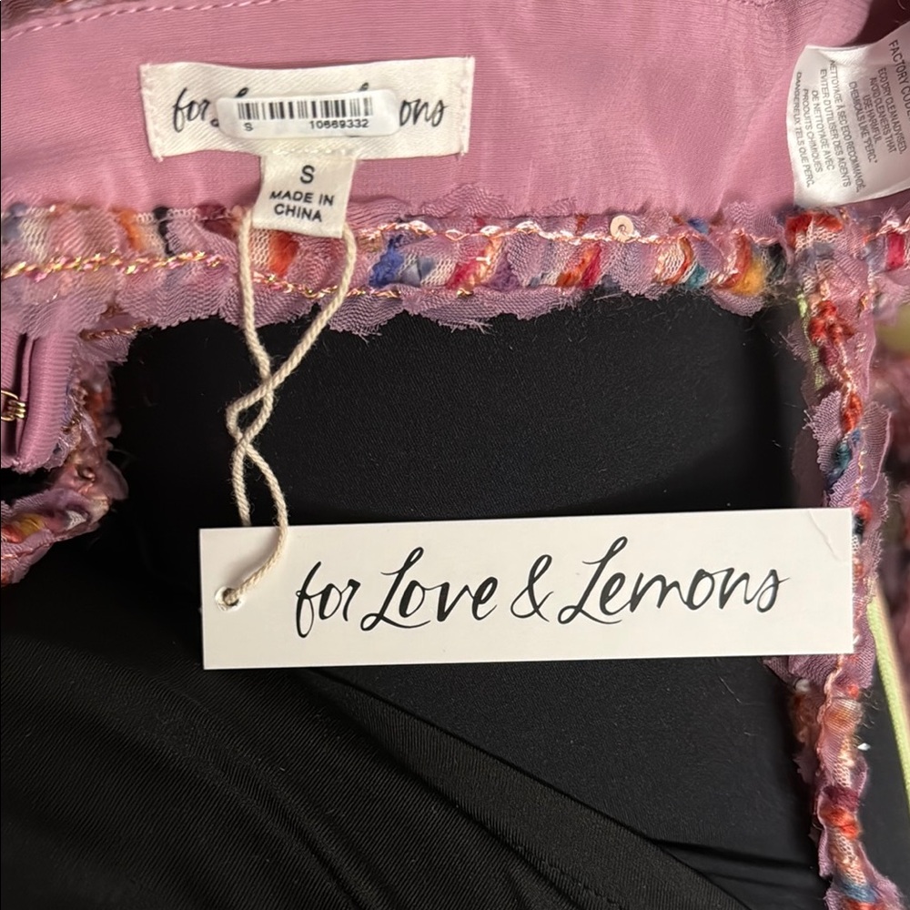 31 For Love And Lemons Pink Textured Wrap Top - Picture 2 of 2
